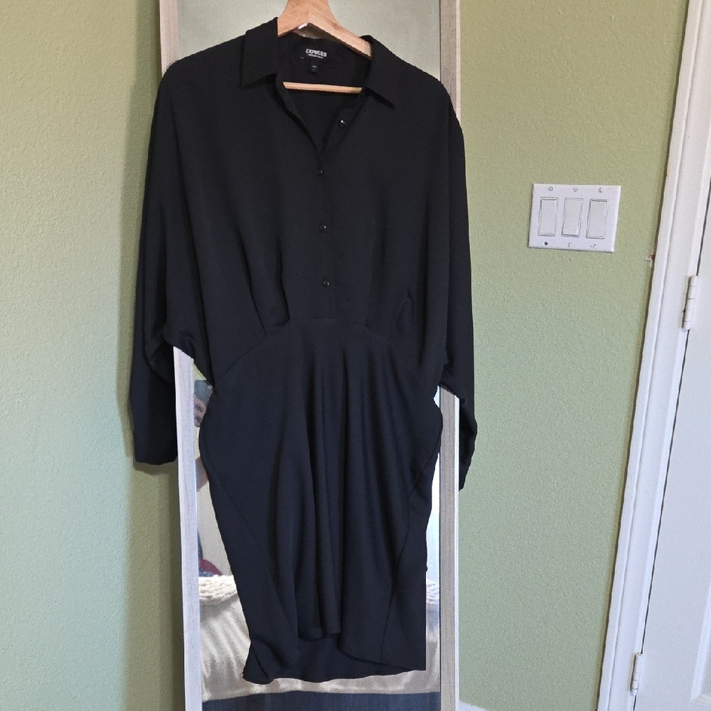 Express Black Long Sleeve Dress